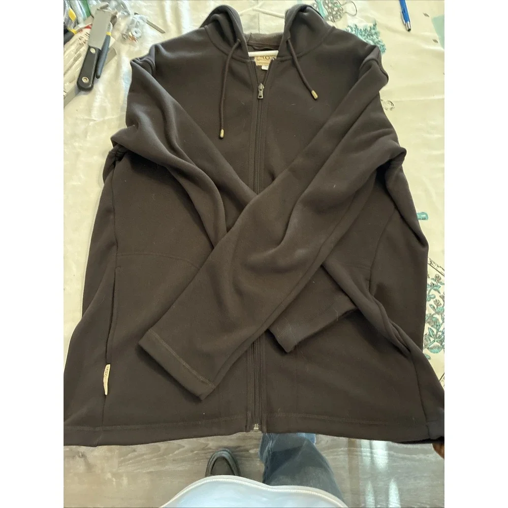 Ugg Australia Hoodie Mens XL Brown Full Zip Fleece Lined Sweatshirt Comfort